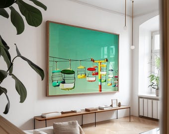 photography, santa cruz photography, mid century photography, mid century carnival, orange - Summer of 67, photography print