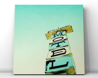 large canvas art // motel beach art // 1960s canvas art // Santa Cruz photography  - Mid Century Motel, print or canvas // CUSTOM SIZES