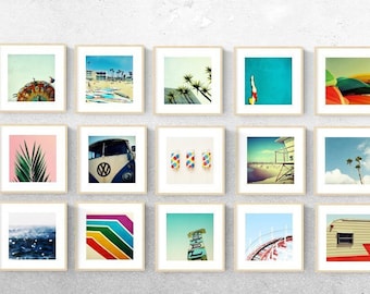 Vintage California Photography Prints, Retro Travel Art, Mid Century Modern Wall Decor
