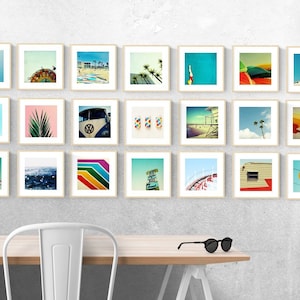 photography wall art set // photography print set // summer photography set - Sunshine in Box // Set of 21 art prints, 8x8 inch