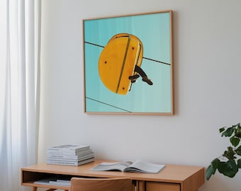 Maximalist art / mid century photography / yellow art / santa cruz california art print - Yellow, print or canvas // CUSTOM SIZES