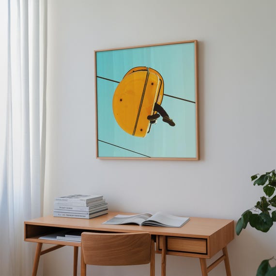 Maximalist art / mid century photography / yellow art / santa cruz california art print - Yellow, print or canvas // CUSTOM SIZES