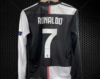 2019 Juventus Home Jersey Long Sleeve with UCL Patch-Cristiano Ronaldo #7