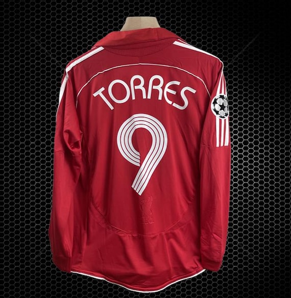 09-10 リバプール TORRES 背番号9 長袖シャツ 2006 Liverpool Home Jersey Long Sleeve – Fernando Torres #9 - Etsy