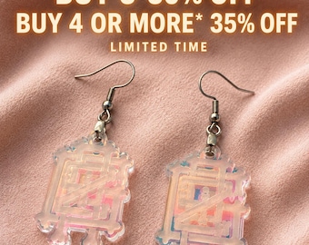 Iridescent Color-Changing Griz Bones Earrings