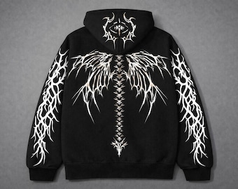 Oversized Motorcycle Hoodie - Streetwear Biker Sweatshirt – Unisex Black Pullover Night Rider Style