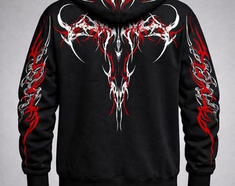 Oversized Motorcycle Hoodie - Streetwear Biker Sweatshirt – Unisex Black Pullover Night Rider Style