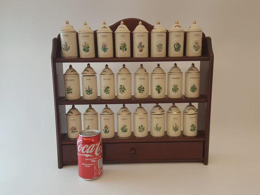 Vintage 1992 Lenox Spice Garden Spice Rack With Spice Jars - Etsy
