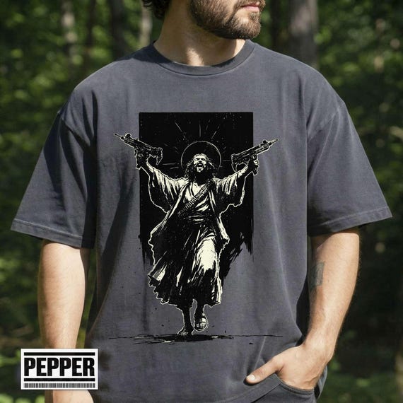 Uzi Jesus Shirt Dungeon Crawler Carl Princess Donut Tactical God Badass Christian Humor Gift