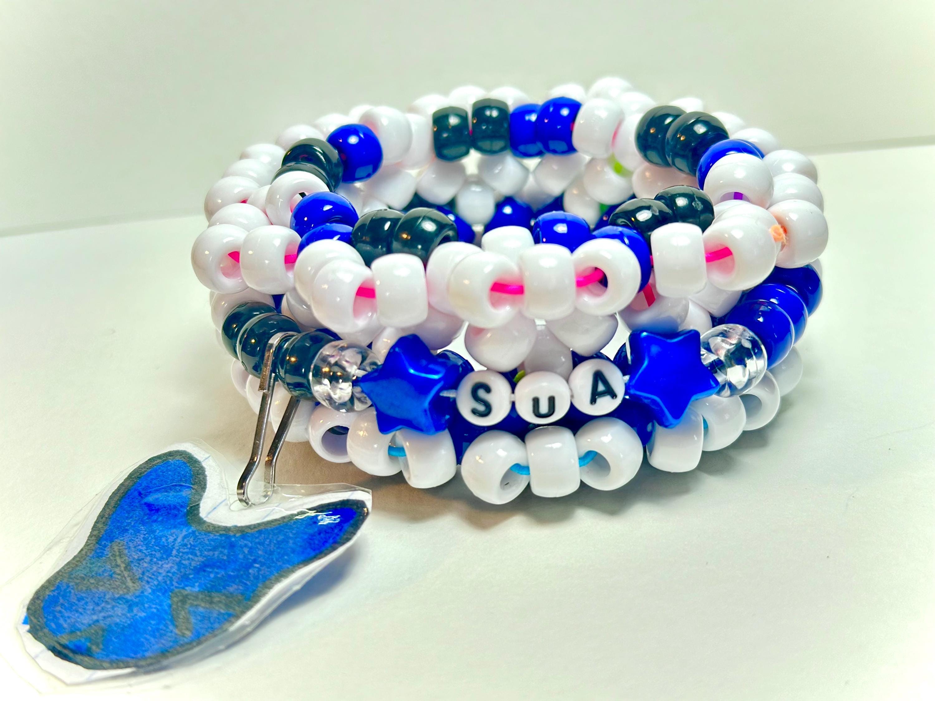 Sua Alien Stage Rotator Cuff Kandi Bracelet Set + Hand Drawn Charm - Etsy