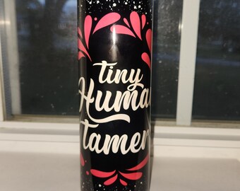 LiqCool 40 Oz 'Tiny Human Tamer' Tumbler - Daycare Teacher Gift, Purple Stainless Steel