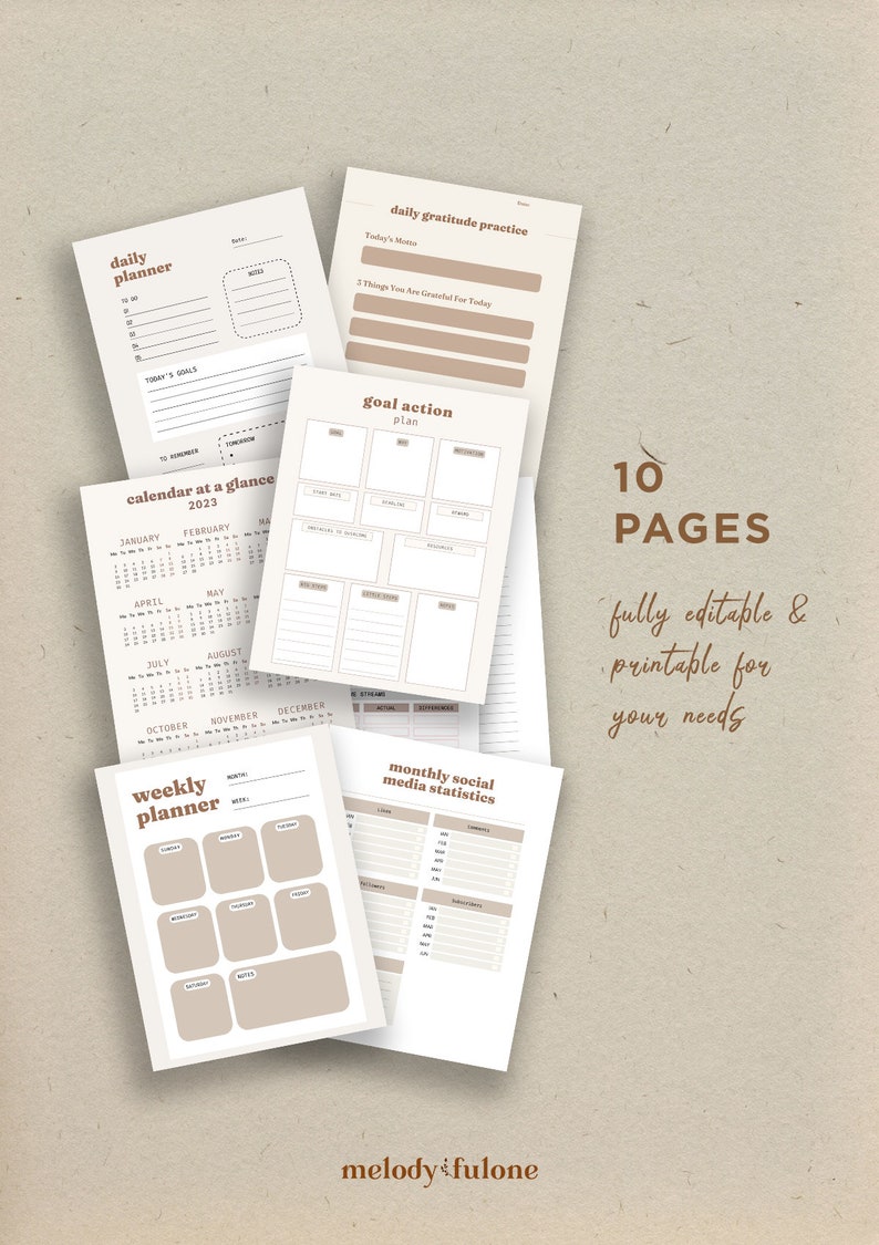 Editable Business Planner Printable PDF, Small Business Owner Planning ...