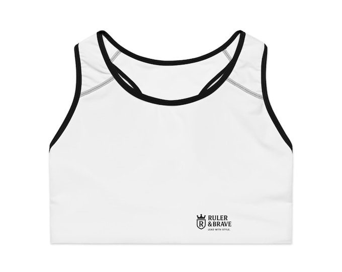 Stylish All-Over Print Sports Bra | Moisture-Wicking, Compression Fit