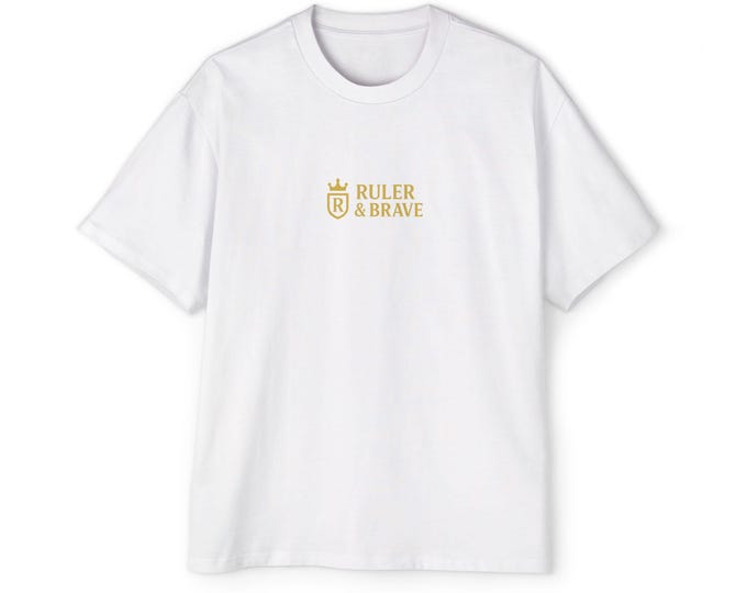 Ruler & Brave Logo Tee | Graphic T-Shirt, Minimal Crown Design