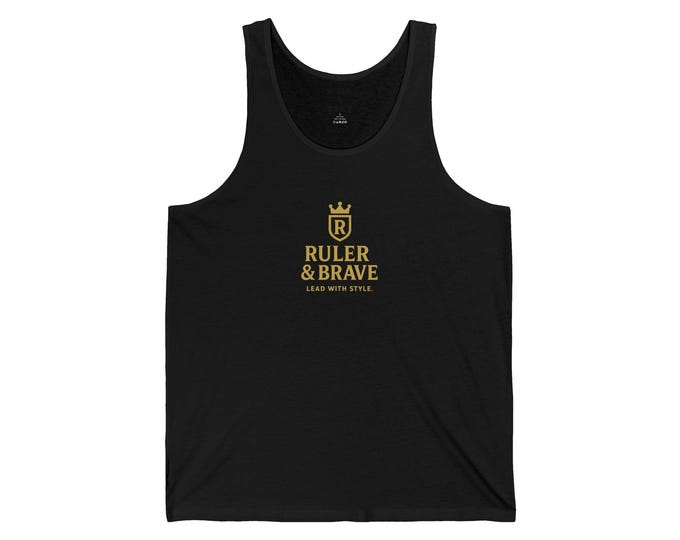 Ruler & Brave logo tank top | Crest crown emblem tank