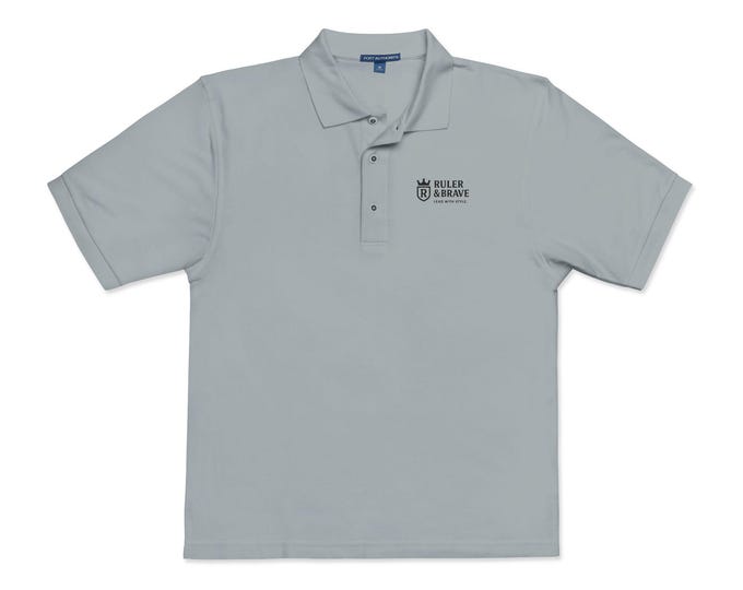 Embroidered Unisex Polo Shirt, Everyday Style, 65% Polyester Blend