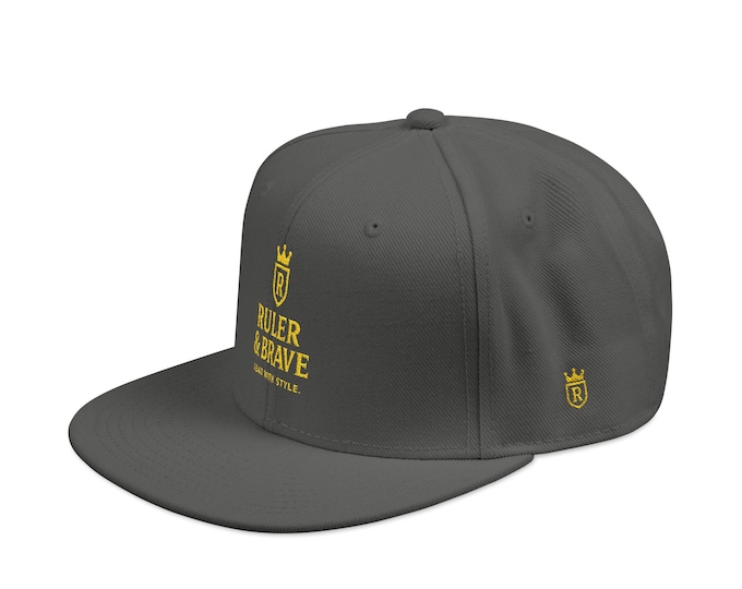 Embroidered Snapback Hat, Acrylic Wool Blend, Adjustable Cap