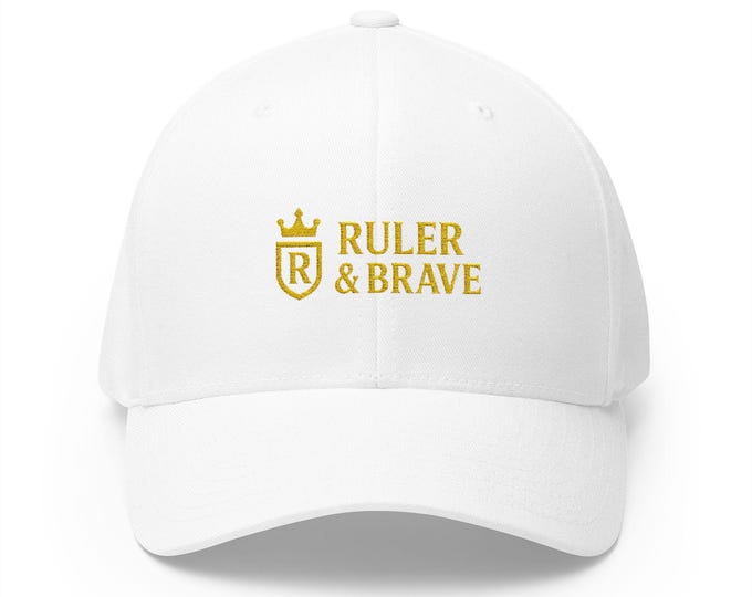 Ruler & Brave embroidered crest Cap | Closed-Back Structured Cap