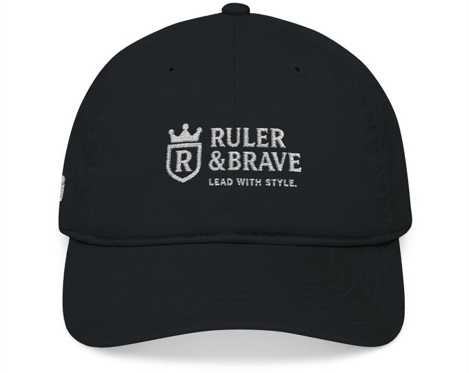 Embroidered Organic Cotton Baseball Cap, Eco-Friendly Hat