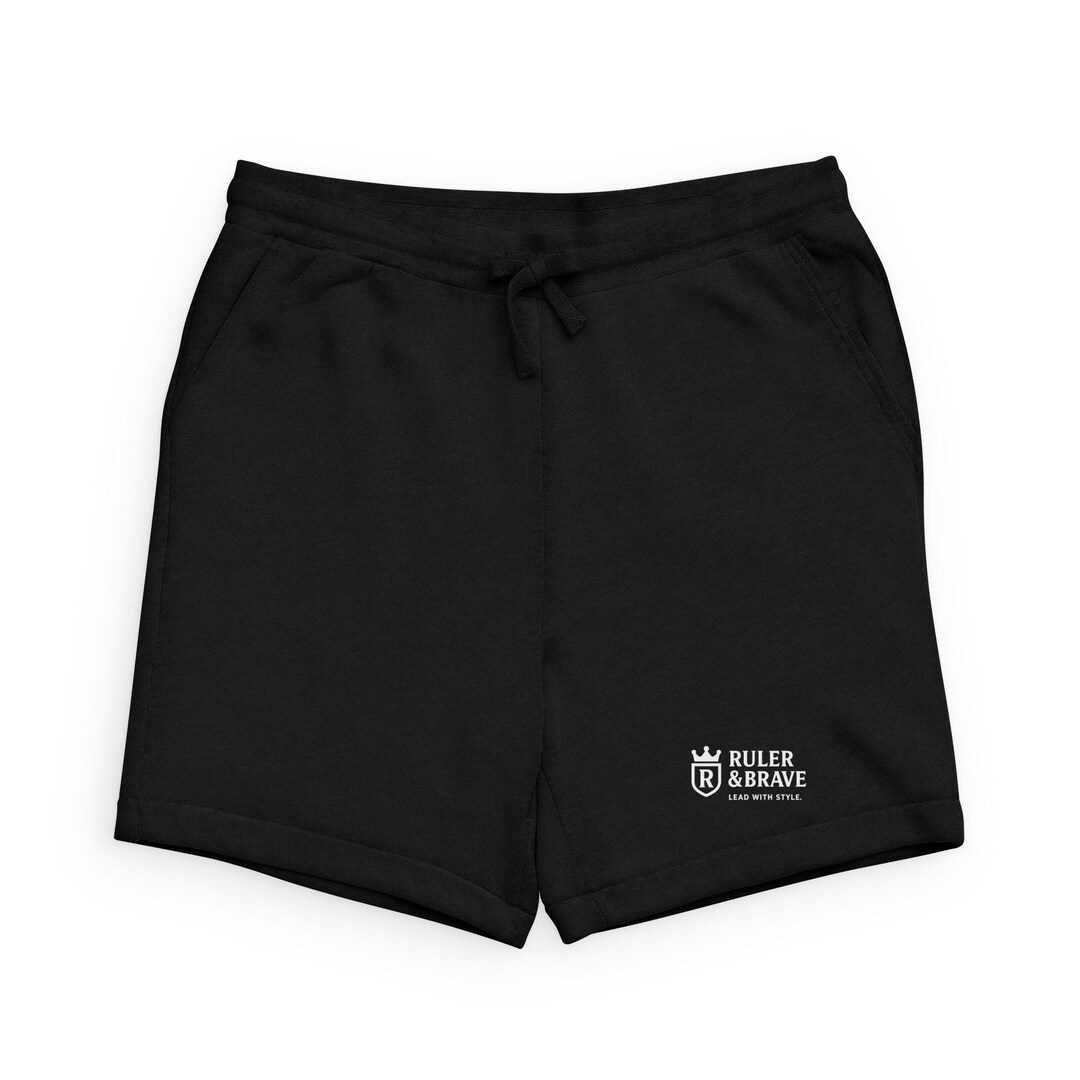 Ruler & Brave Crown Logo Sweatshorts | Black Athletic Shorts, Small Hip ...