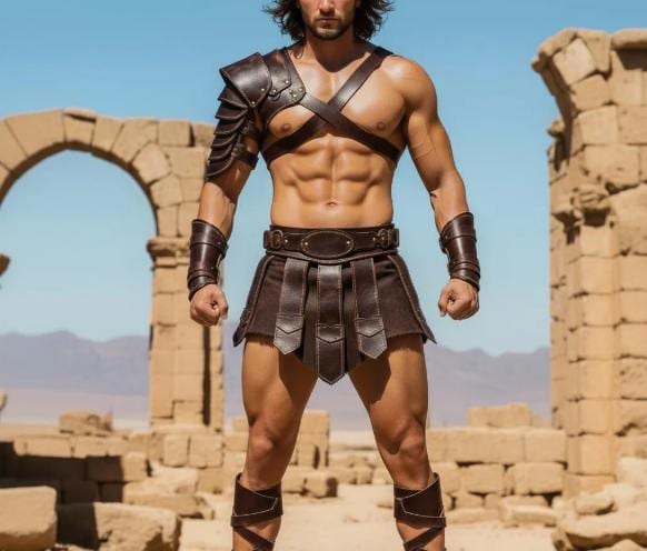 Bespoke Gladiator Roman Cosplay Set Handcrafted Genuine Leather Warrior ...