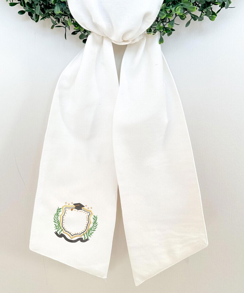 Graduation Crest Frame Machine Embroidery File, Monogram Wreath Frame ...