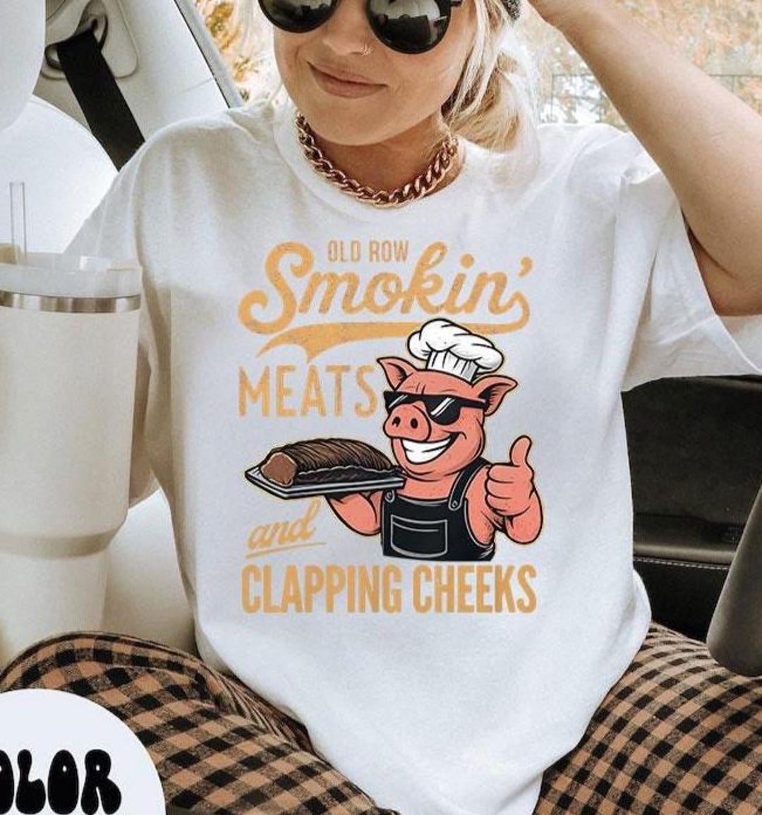 Smokin' Meats and Clapping Cheeks BBQ Funny Pig Chef PNG Digital ...
