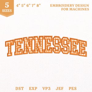Tennessee applikationsbokstäver broderifil, TN älskare presentdesign (direkt nedladdning)