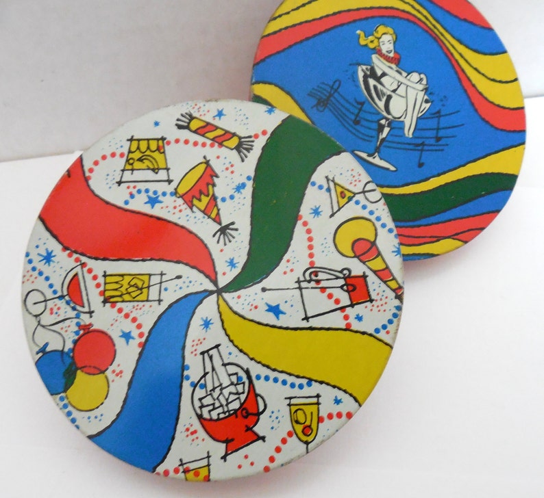 Mid Century Party Favors Vintage NoiseMakers Display item Vintage Tin Crank NOISEMAKERS New Year/'s Eve NoiseMakers Vintage Party Decor