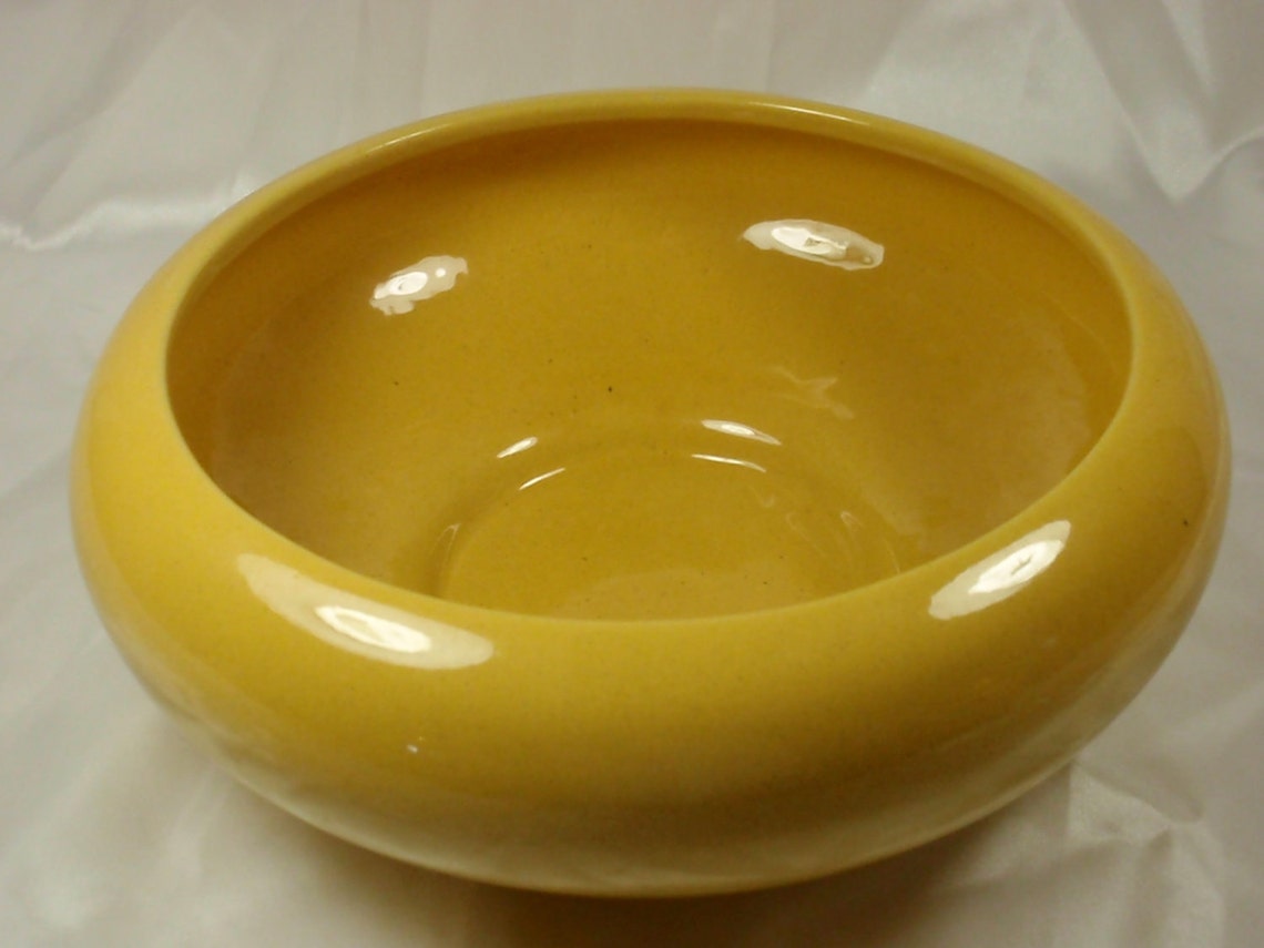 Frankoma 212 Pottery Yellow Bowl or Planter Etsy
