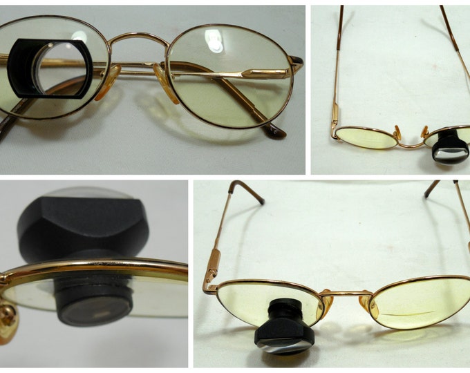 Vtg Prescription Glasses W/attachment Lens, Weird Eyewear, Statement