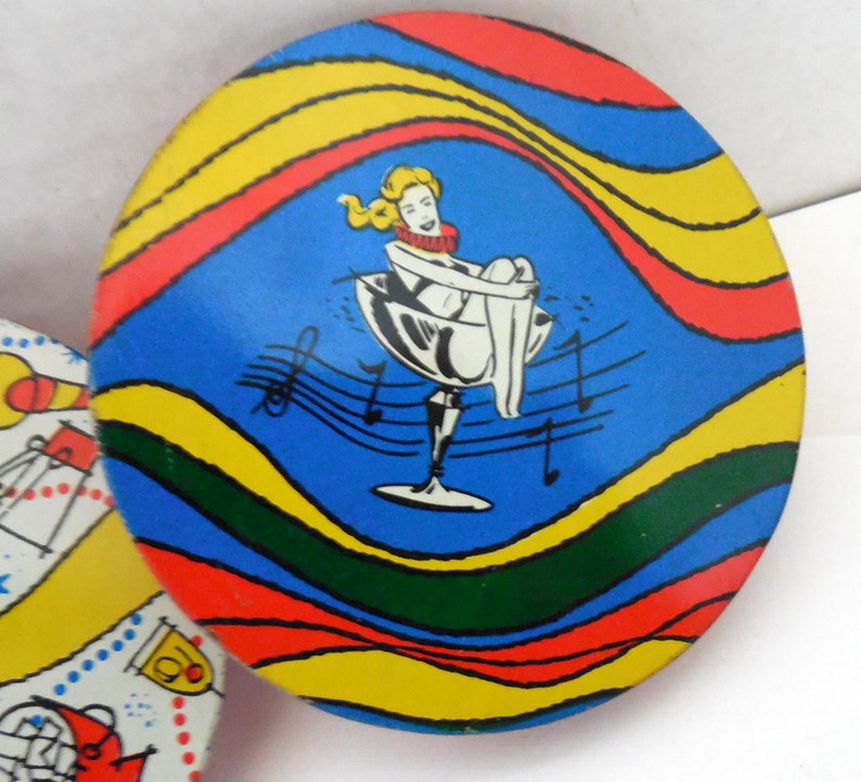 Mid Century Party Favors Vintage NoiseMakers Display item Vintage Tin Crank NOISEMAKERS New Year/'s Eve NoiseMakers Vintage Party Decor
