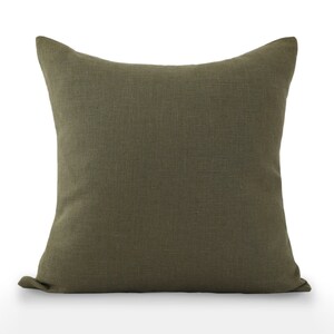 Cypress Pillow Cover, Moss Linen, Handwoven Throw Pillow, 100% Linen