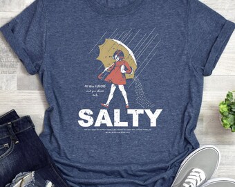 Salty Girl Tee, Women's Vintage Cotton Blend T-Shirt, Salty Girl Shirt Women's Vintage Cotton Blend T-Sweatshirt, Trendy Gift For Her, GN95