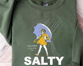 Stay Salty Girl Parody Sweatshirt, Vintage Brand Spoof Tee, Funny Graphic Shirt, Retro Sarcastic TShirt, Gift for Her, Womens Blend Tee GN92