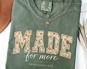 Comfort Colors® Bible Verse Shirt, Cute Christian T-Shirt For Women, Jesus Tee, Christian Gift, Christian Sweatshirt,Love and Grace, BB15