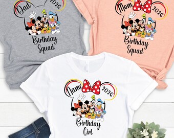 Mickey Birthday Family TShirt, Birthday Disney Matching Family Shirt, Birthday Boy Shirts, Disney Kids Custom Birthday Shirt Y373
