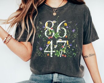 Retro 8647 Anti Trump Shirt, Democrat 8647 Shirt, Liberal Shirt, Pro Immigration Tee Anti ICE, Anti MAGA, Anti Republican Fascism Shirt PK81