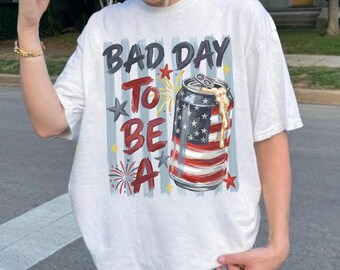 Comfort Colors USA Shirt,Bad Day to Be a Beer Shirt, Retro Striped America 250th Anniversary Gift 250 Years 4th of July T-Shirt, FJ6