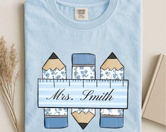 Custom Teacher Shirt, Personalized Teacher Name Shirt, Teachers Appreciation Gift, Back to School Shirt Teacher Team Comfort Colors Tee SC27