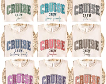 Cruise Crew Shirt, Cruising Shirt, Cruise Trip Shirt, Comfort Colors® Family Trip Shirt, Cruise Group Shirt, Retro Cruise Crew Shirt TR17