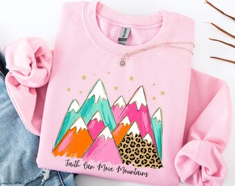 Faith Can Move Mountain shirt, Religious shirt, Christian shirt, Church shirt, Bible Verse shirt, Faith Shirt, Inspirational Shirt BB41