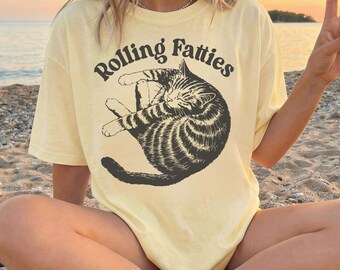 Funny Cat Meme Shirt, Vintage Unhinged Cat Tee, Silly Cat Graphic Comfort Colors T-Shirt, Weird Humor Unisex Shirt, GN197
