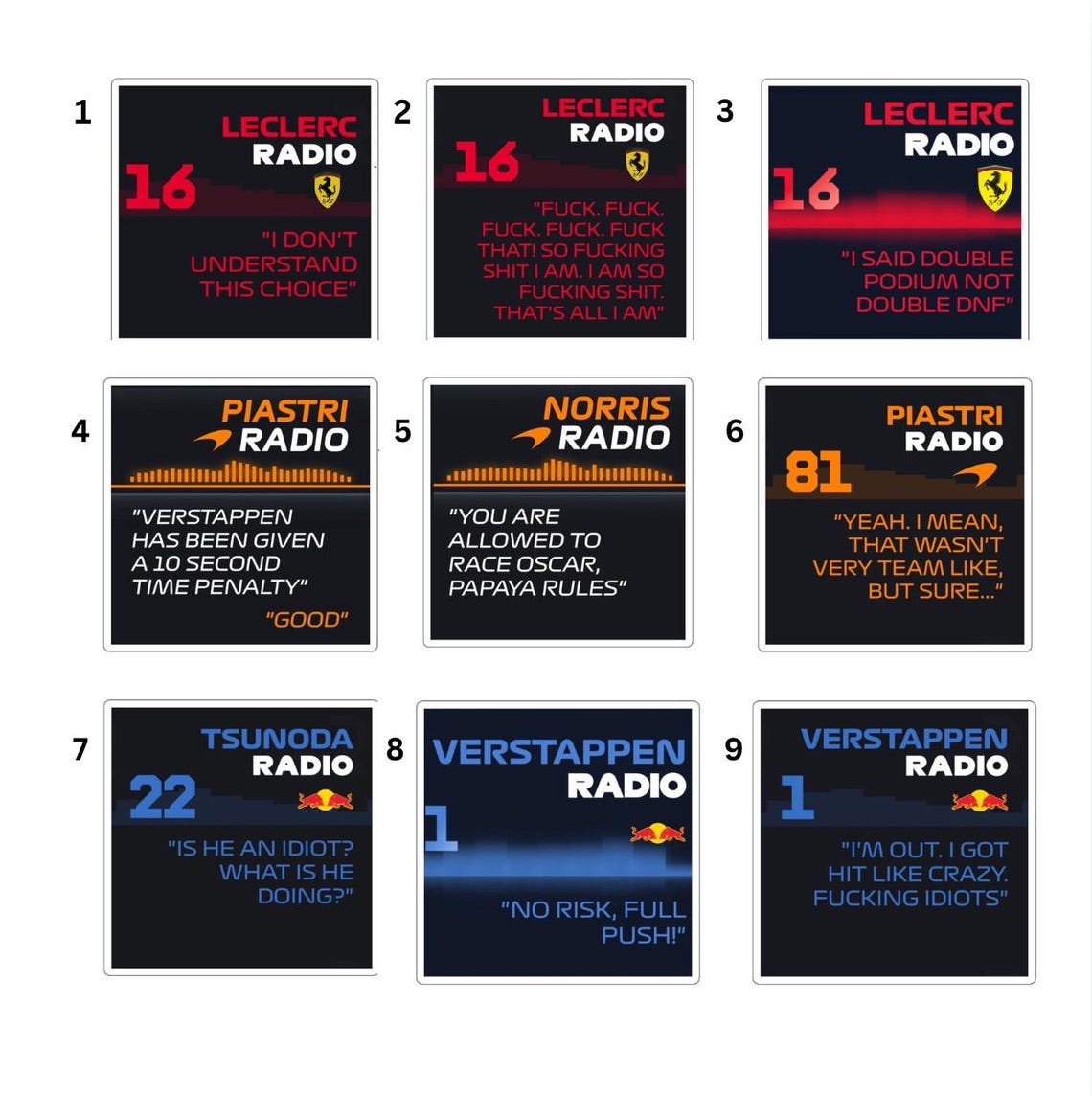 Triple R Radio Sticker F1 Radio Vinyl Stickers, Formula 1 Racing Gift. Red Bull, Mclaren ...