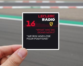 Naklejki winylowe F1 Radio, prezent wyścigowy Formuły 1