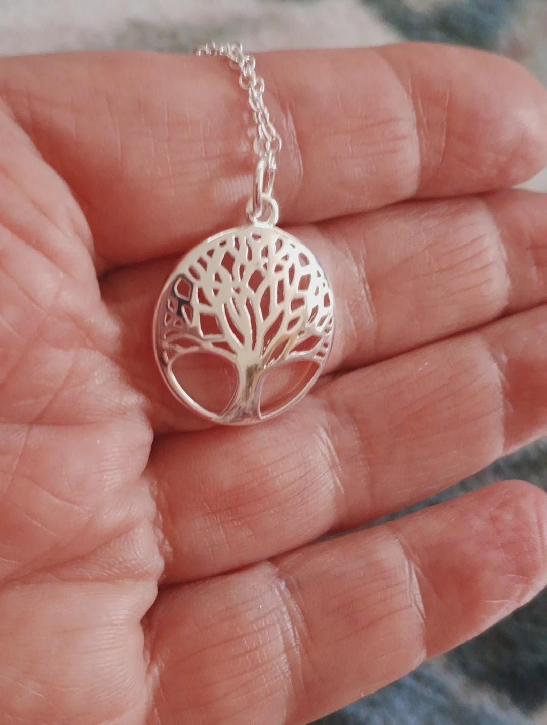 New Silver Tree of Life Charm Pendant Necklace Jewelry Women's Men's ...