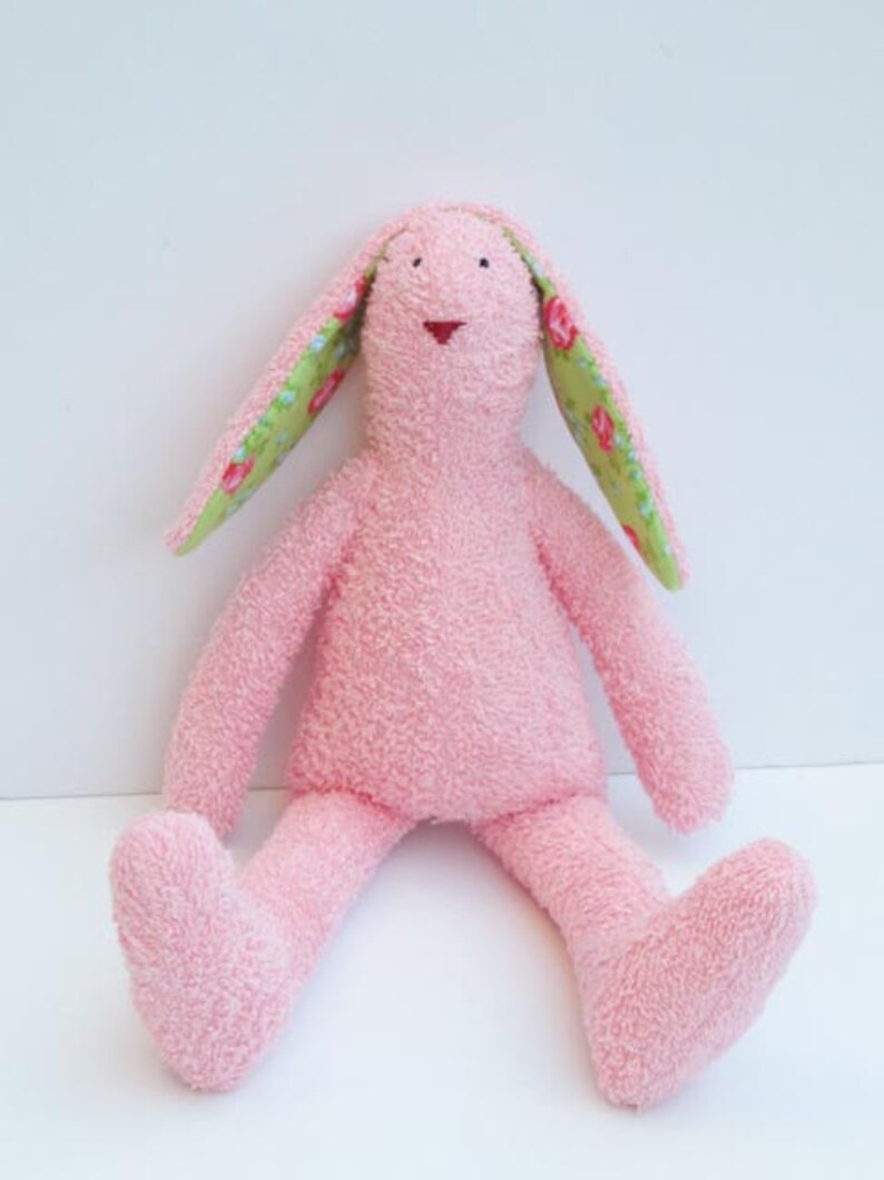terry cloth stuffed bunny