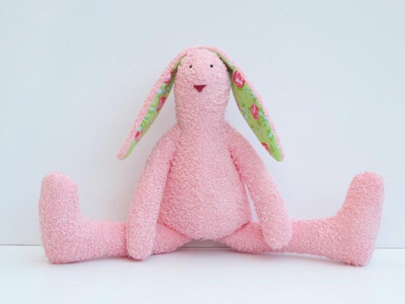 terry cloth stuffed bunny