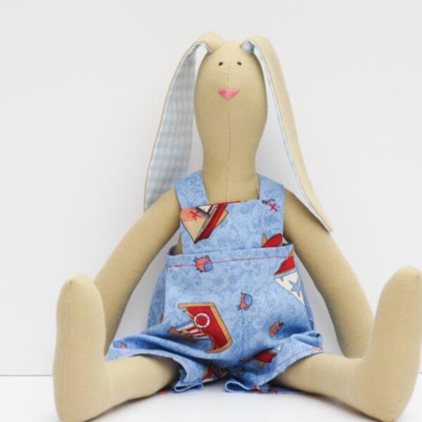 Stuffed bunny rabbit hare long ears,child friendly toy - plush rabbit bunny boy -cute softie stuffed toy - birthday gift idea for boy girl