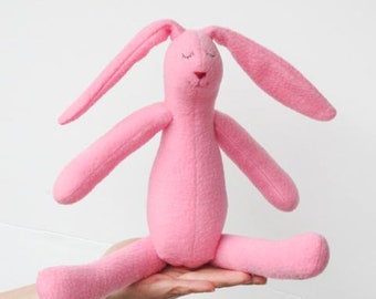 Pink Bunny Toy Stuffed Bunny Doll cute soft Easter Bunny Rabbit Hare softie Plush bunny spring summer baby Shower Gift Nursery Decor